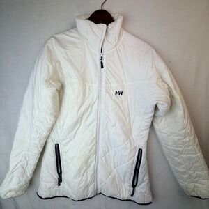 Helly Hansen Womens Quilted Puffer Jacket White HH Logo Size L